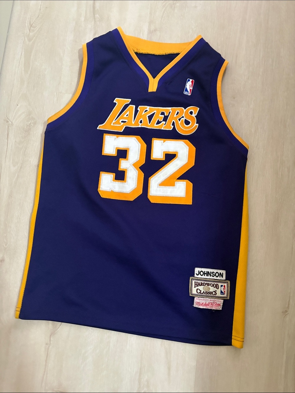 Mitchell & Ness Los Angeles Lakers Purple and Gold #32 Jersey Men’s Medium